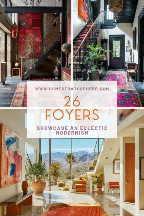 Explore these foyers that beautifully blend modern design with eclectic elements. From bold color choices to unique furniture pieces, these spaces exude a sense of creativity and individuality. Embrace the mix of styles and textures to create a welcoming and visually stimulating entrance to your home. #ModernFoyers #EclecticDesign #InteriorInspiration #HomeDecor Long Foyer, Foyer Ideas, Unique Furniture Pieces, Foyer Design, Outside World, Eclectic Design, Furniture Pieces, Bold Color, Step Inside