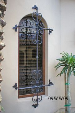 Wrought Iron Window Grill Spanish Style, Wrought Iron Window Grill, Wrought Iron Window, Iron Ideas, Window Security Bars, Iron Window Grill, Window Grilles, Window Bars, Wrought Iron Decor