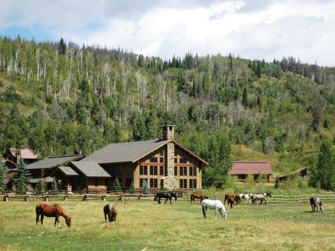 Ranch House Landscaping, Big Cabin, Colorado Ranch, House Ranch, Future Farms, Farm Lifestyle, Guest Ranch, Dude Ranch, Farm Photo