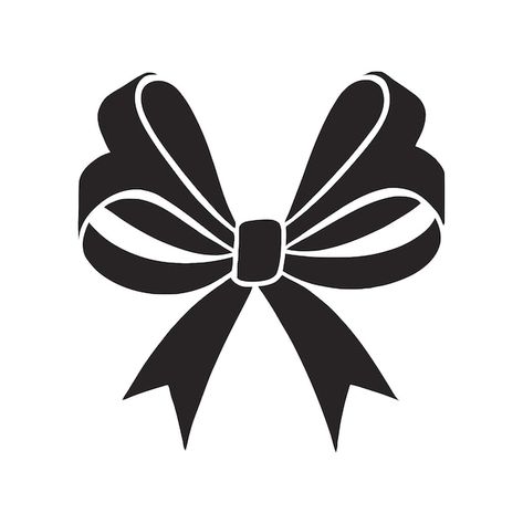 Vector vector gift bow silhouette black ... | Premium Vector #Freepik #vector Present Ribbon, Ribbon Icon, Bow Logo, Bow Silhouette, Ribbon Vector, Ribbon Logo, Bow Vector, Gift Bow, Building Tips