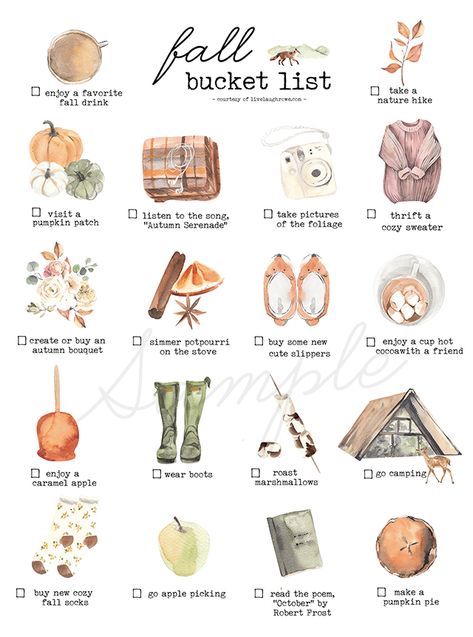 Fall Bucket List Ideas, Uppfostra Barn, Bucket List Ideas, Fall Mood Board, Fall Bucket List, Knitted Blanket, List Printable, Fall Inspo, Fall Feels