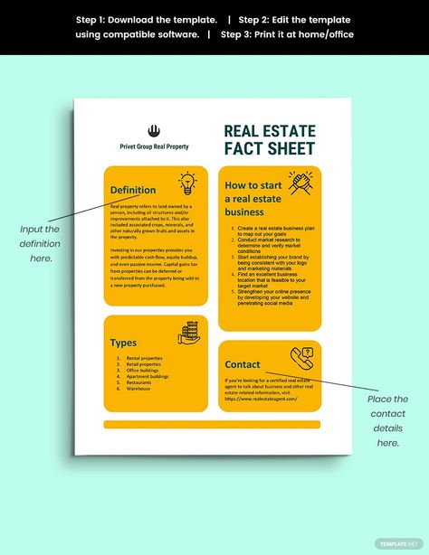 Real Estate Fact Sheet Template #AD, , #ad, #Estate, #Real, #Fact, #Template, #Sheet Fact Sheet Design Layout, Info Sheet Design, Sales Sheet Design, Fact Sheet Design, Data Sheet Design, Sell Sheet Design, Fact Sheet Template, Sales Sheet, Small Business Plan Template