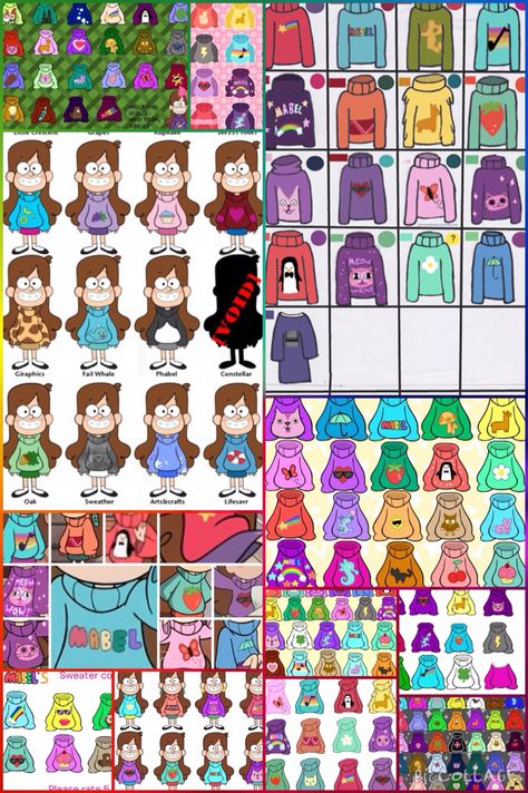 Mabel's sweaters!!! Mabel Pines Sweaters Pattern, Gravity Falls Mabel’s Sweater, Mabel Sweaters, Mabel Sweater Knitting Pattern, Crochet Gravity Falls Sweater, Mable Pines Sweater Crochet, Mable Pines Sweaters, Gravity Falls Mabel Sweaters, Mable Gravity Falls Sweater