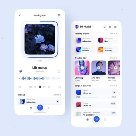 Music Ui Design, Music Player Ui Design, Music App Ui Design, Music Ui, Web App Ui Design, Music App Design, Music Player Design, Music Player App, Figma Design