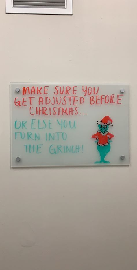 Christmas Chiropractic Quotes, Chiropractic Christmas, Thanksgiving Chiropractic Boards, Christmas Chiropractic Boards, Winter Chiropractic Boards, Chiropractic Whiteboard Ideas, October Chiropractic Boards, November Chiropractic, Physical Therapy Business