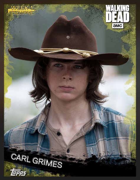 Carl Grimes Gold Week 1 Exclusive Insert Card The Walking Dead 2016 Topps