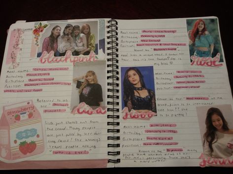 #blackpink #kpopjournal Kpop Journaling, Blackpink Art, Journal Idea, Kpop Journal, Cute Galaxy Wallpaper, Blackpink Members, Journal Themes, Art Crafts, School Projects