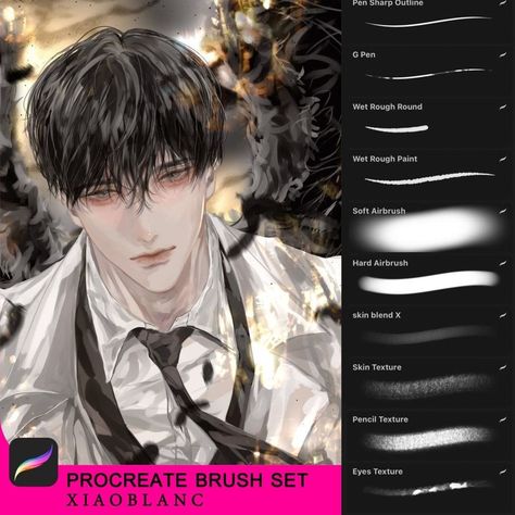 29 Procreate Brushes Set Manhwa Manga Sketch Paint Color Texture by Xiaoblanc Manga Sketch, Pencil Texture, Brush Procreate, Best Procreate Brushes, Procreate Ipad Tutorials, Shading Brush, Skin Paint, Illustrator Brushes, Procreate Ipad Art