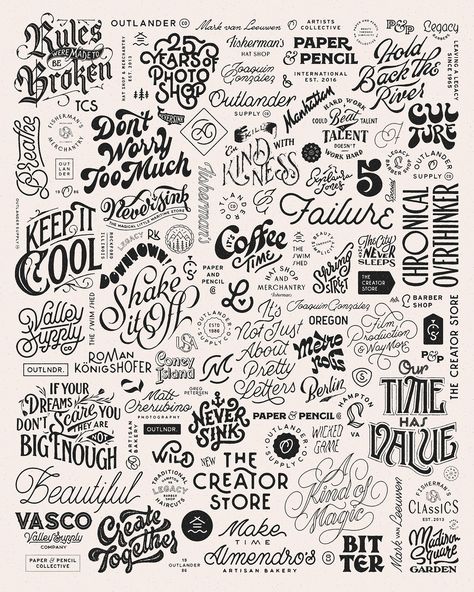 Check out this @Behance project: "Lettering Collection" https://www.behance.net/gallery/78057539/Lettering-Collection Different Types Of Lettering, Mary Kate Mcdevitt, Fonts Lettering, Design Alphabet, Hand Lettering Styles, Writing Fonts, Desain Buklet, Hand Lettering Inspiration, Doodle Fonts