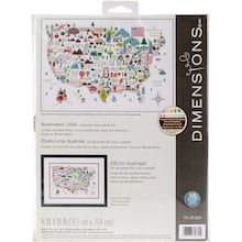 Dimensions® Illustrated Life Counted Cross Stitch Kit Cross Stitch Thread, Framed Cross Stitch, Creative Arts And Crafts, Usa Patriotic, Counted Cross Stitch Kits, Creative Hobbies, Joanns Fabric And Crafts, 50 States, Stitch Kit