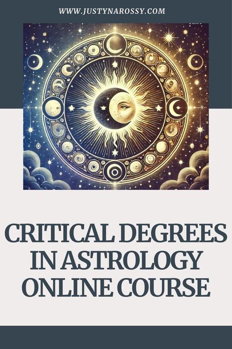 Discovering the Significance of Critical Degrees in Astrology: A Self-Study Online Course Have you ever looked at your birth chart and wondered what all those funny degrees and minutes are all about? If so, then this self-study course is just for you! “The Significance of Critical Degrees in Astrology” is a Self-Study Online Course designed… Degrees In Astrology, Online Course Design, Learn Astrology, Study Course, Birth Chart, Online Course, Have You Ever, Online Courses, Astrology