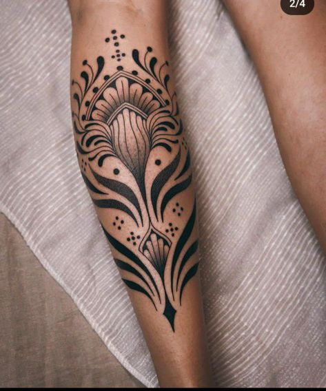 Ornamental Shin Tattoos For Women, Ornamental Flowers Tattoo, Ornamental Tattoo Leg, Ornamental Leg Sleeve, Ornamental Knee Tattoo, Leg Sleeves For Females Tattoo, Shin Tattoo Ideas, Female Arm Tattoos, Ornamental Tattoos