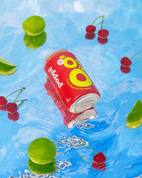 Poppi — Colors Collective Soda Ads, Fall Shoot, Cherry Limeade, Publicidad Creativa, Food Drink Photography, Starbucks Drinks, Photo Styling, Retail Design, 3d Illustration