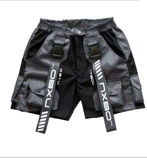 Cyberpunk Shorts, Mens Pants Fashion Casual, Techwear Cyberpunk, Street Goth, Mens Pants Fashion, Drawing Clothes, Edgy Outfits, Dark Fashion, Party Girls