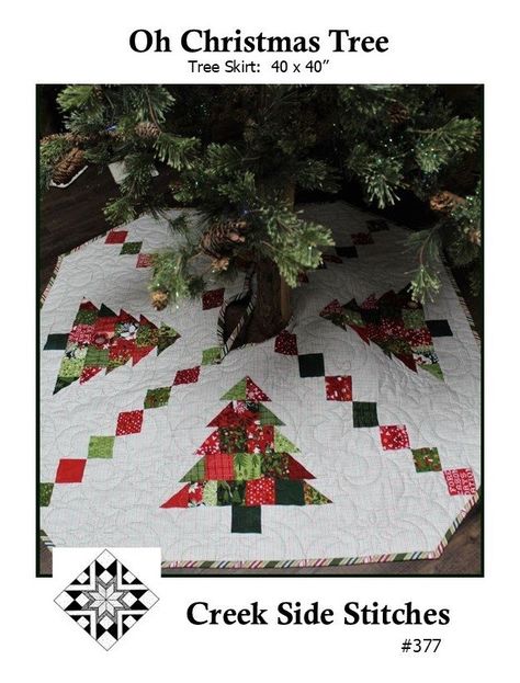 Oh Christmas Tree - 702565666294 Christmas Table Topper Patterns, Quilt Patterns Christmas, Christmas Tree Skirt Patterns, Christmas Tree Quilt Pattern, Christmas Table Topper, Christmas Sewing Patterns, Tree Quilt Pattern, Quilting Pantographs, Table Runner Patterns