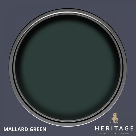 Dulux Heritage Mallard Green 1ltr Velvet Matt Dulux Heritage Colours, Dark Green Paint, Heritage Paint, Cottage Extension, Cave Room, Interior Wall Colors, Mallard Green, Dark Green Walls, Paint Calculator