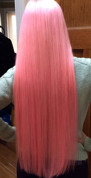 Long straight pink hair Pink Hair Long, Hair Goals Long, Pink Hairstyles, Baby Pink Hair, Long Pink Hair, Colourful Hair, Super Hair, Pinterest Hair, Big Chop