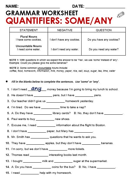 Picture Some And Any Exercises, Quantifiers Grammar Worksheets, Some Any Worksheet, Temple Grandin Movie, Some Any, Movie Worksheet, English Grammar Test, Uncountable Nouns, Temple Grandin