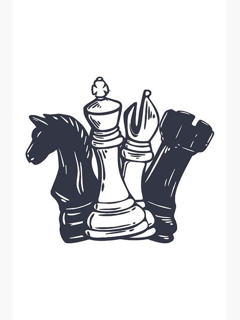 Chess Logo Ideas, Chess Club Poster, Chess Club Logo, Chess Doodle, Chess Board Drawing, Chess Images, Chess Drawing, Chess Vector, Chess Illustration