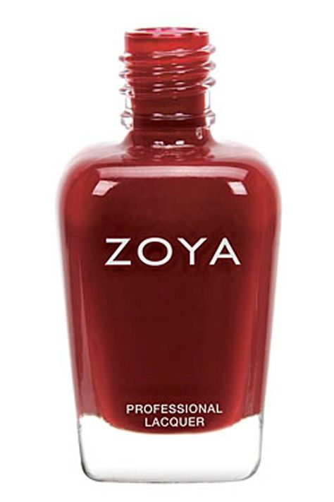 "I'm a big fan of Zoya's polishes (love that they're Big 5 free, and the brush is really easy to use) and I expect this dark red shade will be on my toes all through the winter."-Kate Winick, social media editor $9; zoya.com - ELLE.com Zoya Nail Polish Colors, Breathable Nail Polish, Long Wear Nail Polish, Ten Nails, Natural Nail Polish, Fun Nail Colors, Zoya Nail, Zoya Nail Polish, Nail Colors Winter