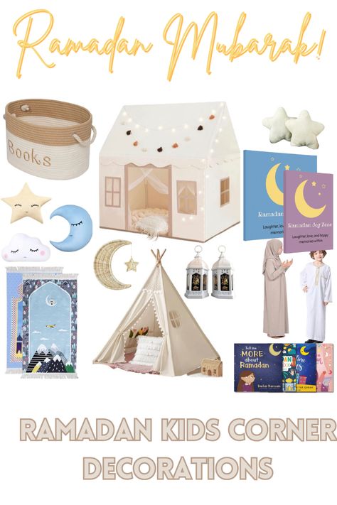 Ramadan Kids Corner Decoration Ramadan Corner Decoration, Ramadan Setup, Ramadan Corner, Aesthetic Ramadan, Corner Decorations, Ramadan Printables, Reading Quran, Corner Decoration, Ramadan Kids