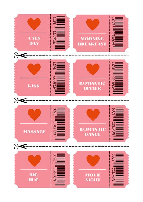 Free Simple Valentine Love Coupons Template. Canva Template Design by Anka Drozd. Love coupons template | Love coupons ideas | Coupons for boyfriend | Coupons for girlfriend Cupones For Boyfriend, Free Kisses Coupon Aesthetic, Love Cupones For Boyfriend, Templates For Boyfriend, Love Coupons For Girlfriend, Boyfriend Coupons Ideas, Love Coupons Ideas, Free Kisses Coupon, Free Coupons For Boyfriend