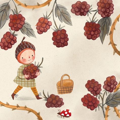 Julianna Swaney (@julianna_swaney) • Instagram photos and videos Kids Illustration, Instagram Autumn, Autumn Illustration, Love Fairy, Christmas Room Decor, Autumn Harvest, Christmas Card Design, Day 6, Gouache Painting