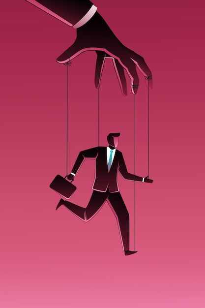 Business Man Illustration, Impact Illustration, Human Puppet, Silhouette Poster, Man Silhouette, Marionette Puppet, Man Illustration, Work Culture, Editorial Illustration