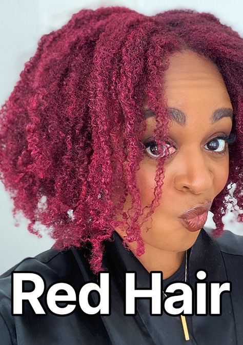 Dye 4c Natural Hair, Red Afro Hair Natural 4c, Dye 4c Hair, Maroon Hair Dye, Quick Everyday Hairstyles, Styling Afro Hair, Afro Hair Styling, Hair Golden Blonde, Colorful Afro