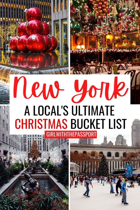 New York City Itinerary, Weekend In New York City, New York In December, Christmas In Nyc, Weekend In New York, Nyc In December, Christmas Nyc, Aesthetic New York, New York City Christmas