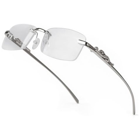 PRICES MAY VARY. Versatile Style: Whether you're channeling the 70s, 80s or 90s, these clear tint silver frame designer leopard glasses are a great addition to your wardrobe. The black square glasses design is timeless, making them suitable for both polarized glasses women and men. Clear lens fashion for mens everyday wear. eyeglasses for men are perfect choice for vacation and activities, such as driving, shopping, traveling, taking photos, and being suitable high fashion accessory and daily we Square Framed Glasses, Semi Rimless Glasses Women, 2000 Glasses, Tinted Eyeglasses, Silver Frame Glasses, Eye Glasses For Men, 2024 Glasses, 2000s Glasses, Glasses Rectangle