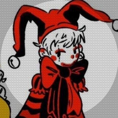 Clown Pfps Anime, Jester Aesthetic Art, Matching Pfp Friends Clown, Clown Pfps Aesthetic, Clown Pfp Cute, Emo Clown Pfp, Clowns Matching Pfp, Jester Matching Pfp, Insane Clown Pose Icon