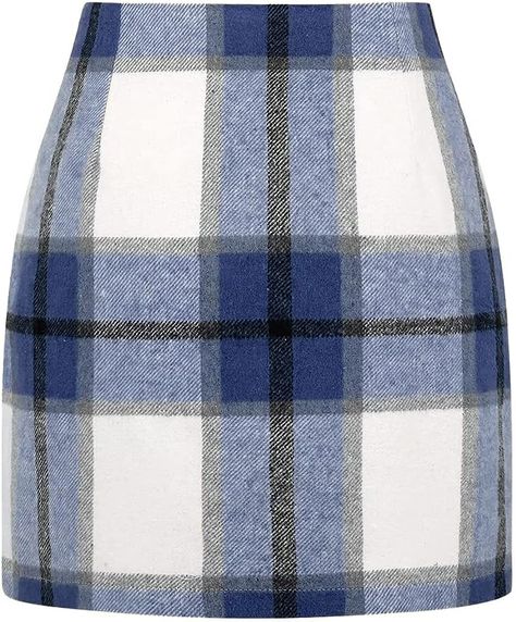 Amazon.com: Fall Winter Plaid Mini Skirts for Womens 2022 High Waist Bodycon Wool Pencil Skirts(Brown New, XS) : Clothing, Shoes & Jewelry Blue And White Plaid Skirt, Plaid Mini Skirt Denim, Blue Plaid Mini Skirt, Cheap Plaid Cotton Mini Skirt, Retro Plaid Mini Skirt, Red Plaid Skirt, Bodycon Pencil Skirt, Christmas Skirt, Christmas Outfits Women