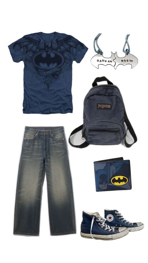 Batman Outfits, 2000s Streetwear, Diy Clothes Design, Streetwear Clothes, Baggy Clothes, Guys Clothing Styles, Swaggy Outfits, Clothing Essentials, Cozy Fashion