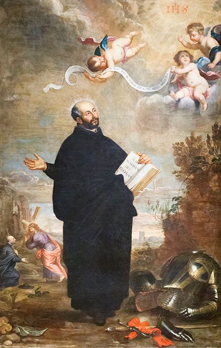 First General of the Jesuits: Saint Ignatius of Loyola became General of the Society of Jesus on April 19th, 1541. Saint Ignatius Of Loyola, Anima Christi, Saint Ignatius, Ignatius Of Loyola, St Ignatius Of Loyola, St Ignatius, Francis Of Assisi, Christian Devotions, Giclee Painting