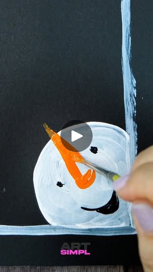 9K views · 178 reactions | Christmas Painting Ideas 🌲⛄ | #art #reelsviralシ #acrylicpainting #artwork #snowman #Christmas | By Art Simpl | Facebook