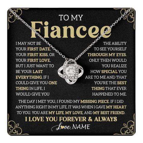 Personalized To My Beautiful Fiancee Necklace From Fiance The Day I Met You Birthday Gifts For Fiancee Anniversary Valentines Day Gift Box Message Card This Necklace Comes With A Message Card And Gift Box For Personalized Name Custom Fiancee Soulmate Gift For Couple Engagement Gifts Family Birthday Gift Anniversary Gift Cool Crazy Life Sayings Future Wife For Him And Her Necklace From Fiance Funny Ideas Customized Pendant Jewelry Necklaces For Men Women Anniversary Day Birthday Christmas Gifts His And Hers Necklaces, Fiance Birthday Gift, Life Sayings, Funny Ideas, Necklaces For Men, Engagement Gifts For Couples, Funny Gym Quotes, Gifts For Fiance, Family Birthday