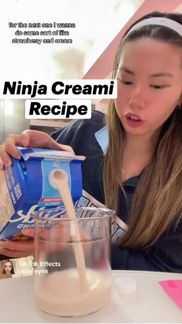 Ninja Creami Recipe, strawberry and cream ice cream, ice cream recipe, ninja creami Ninja Creami Recipe, Strawberry And Cream, Recipe Strawberry, Ice Cream Ice, Cream Ice Cream, Ninja Creami, Ice Cream Recipe, Strawberries And Cream, Toronto