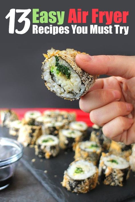 Air Fryer Sushi, Slow Cooker Hacks, Fried Recipes, Easy Air Fryer Recipes, Poppers Recipe, Homemade Sushi, Copykat Recipes, Easy Air Fryer, Air Fryer Dinner Recipes