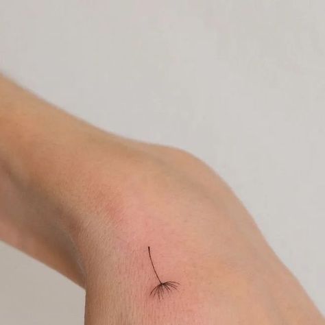 Small Tattoos on Instagram: "Dandelion seed, so small and delicate ✨ by @stefano__mazza • Milan 🇮🇹" Mini Dandelion Tattoo, Tiny Dandelion Tattoos For Women, Dandelion Seeds Tattoo, Minimal Dandelion Tattoo, Dandelion Seed Tattoo, Seed Tattoo, Dandelion Seed, Small Tattoos, Dandelion