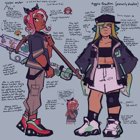 Kiwi Agent 3 Splatoon Fanart, Splatoon Themed Room, Splatoon Oc Character Design References, Splatoon Roller, Splatoon Poses, Agent 24, Splatoon Art, Splatoon Comics, Salmon Run