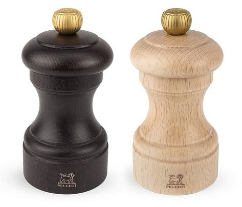 Peugeot Bistro Duo Pepper + Salt Mill Set - Chocolate & Natural – Now Cooking Green Peppercorn, Spice Mill, Salt Mill, Salt And Pepper Mills, Kampot, Pepper Mill, Salt And Pepper Set, Bistro Set, Tools For Sale