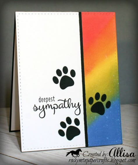 Pet Loss Cards Handmade, Animal Cards Handmade, Dog Cards Ideas, Cricut Cards Ideas, Homemade Sympathy Cards, Dog Cards Handmade, Pet Condolences, Dog Sympathy Card, Cards Sympathy