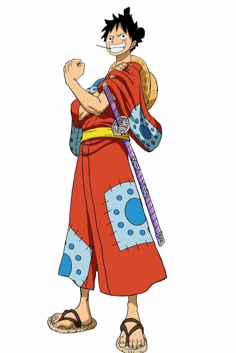 Luffy Luffy Outfit One Piece, Luffy Wano Outfit, Luffy's Outfit, One Piece Luffy Wano, Luffy In Wano, Wano Luffy, Luffy Outfits, Wano Arc, One Piece Wano