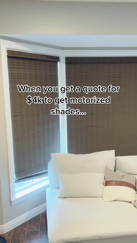 Graywind motorized shades from Amazon are the truth! #DIY #home #foryou Automatic Shades Window, Amazon Window Shades, Automatic Blinds For Windows, Motorized Blinds For Windows, Diy Motorized Blinds, Remote Blinds, Motorized Window Shades, Automatic Shades, Automatic Blinds