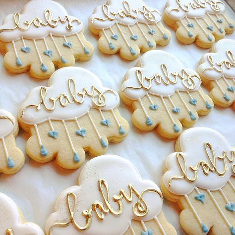 Cloud Baby Shower Theme, Moon Stars Baby Shower, Baby Boy Sprinkle, Star Baby Shower Theme, Moon Baby Shower, Sprinkle Cookies, Star Cookies, Baby Cookies, Star Baby Showers