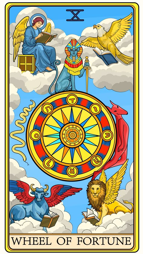 Tarot Cards Art Illustration, Wheel Of Fortune Tarot, Free Tarot Cards, Tarot Interpretation, Tarot Significado, Tarot And Oracle Cards, Angel Oracle Cards, Free Spirit Quotes, Consciousness Art