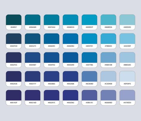 Shades Of Blue Pallet, Blue Eye Color Palette, Blue Colour Palette Hex Code, Shades Of Blue Hex Codes, Aesthetic Blue Color Pallete, Blue Pallete Pastel, Canva Color Palette Codes Blue, Blue Color Palette Hex Codes, Blue Pantone Palette