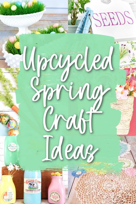 Done with winter and ready for Spring? Time to head to the thrift store! It's full of all sorts of things that are perfect for upcycling into Spring decor- whether you like gardening, birds, St. Patrick's Day, or Easter! There are tons of Spring crafts you can make with these upcycle ideas and inspiration. Spring Diy Crafts, Spring Craft Ideas, Seed Craft, Habitat Restore, Upcycling Projects, Upcycled Projects, Upcycle Ideas, Spring Craft, Upcycling Ideas