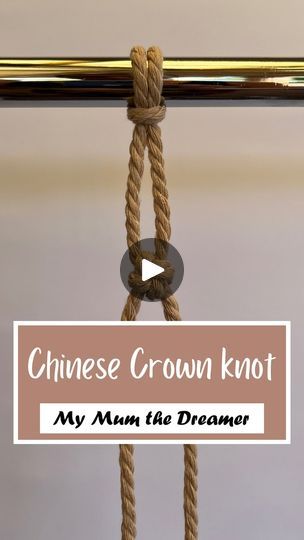 Chinese Crown, Crown Knot, Knot Out, Decorative Knots, Macrame Knots Tutorial, Paracord Knots, Knots Tutorial, One At A Time, Beading Jewelery